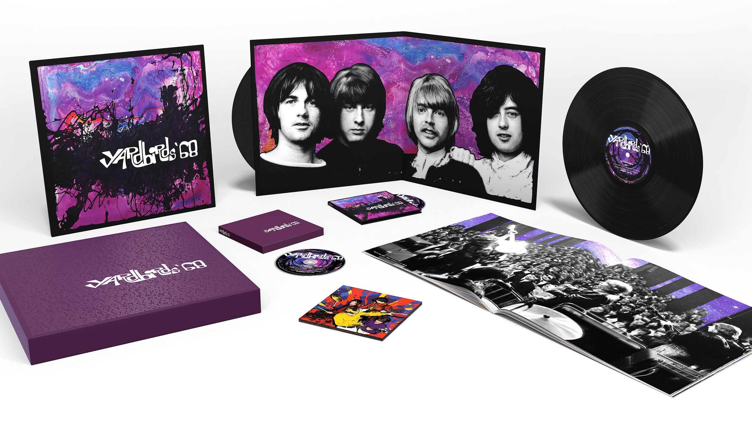 Album packaging design for live Yardbirds recordings