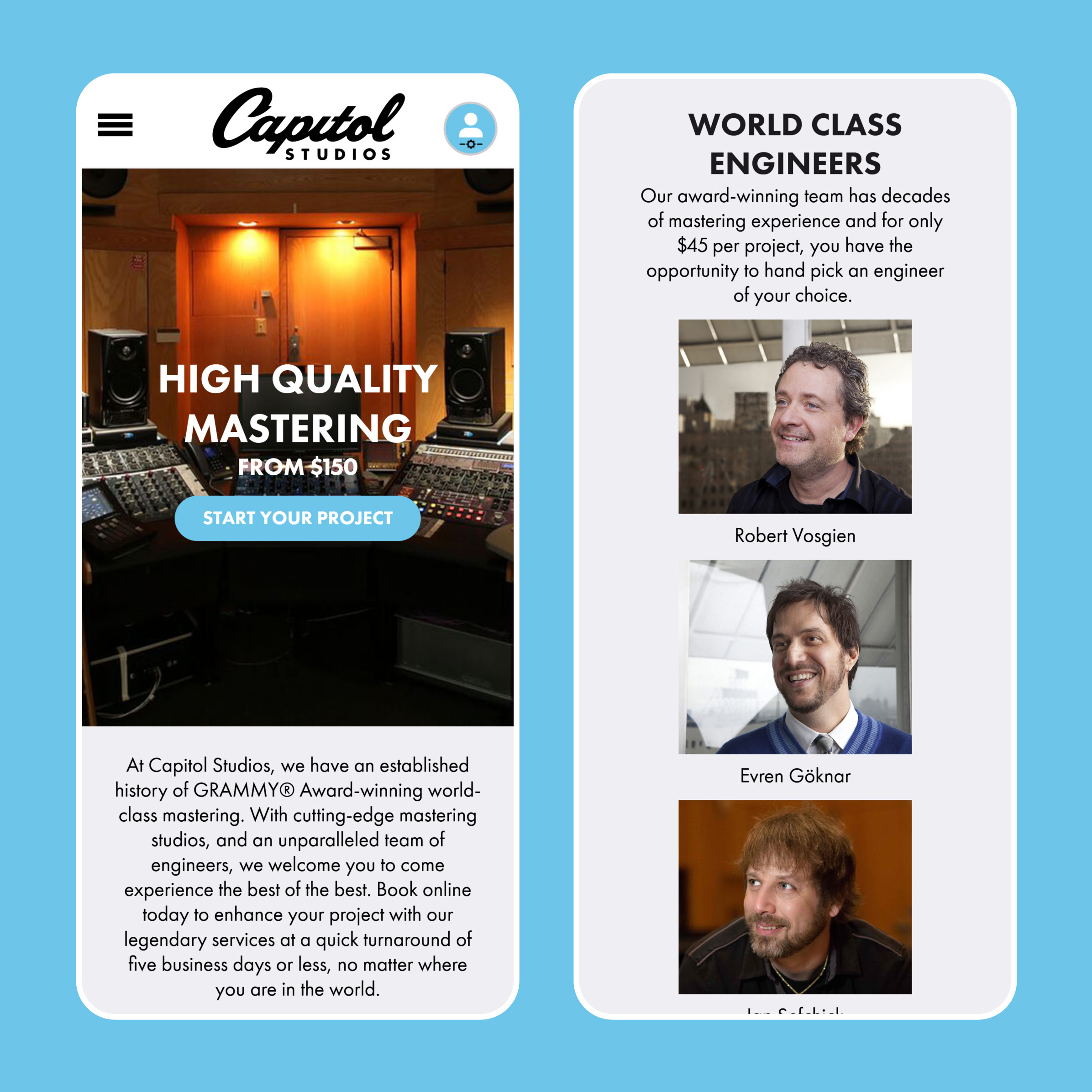 capitol records web design - Engineers
