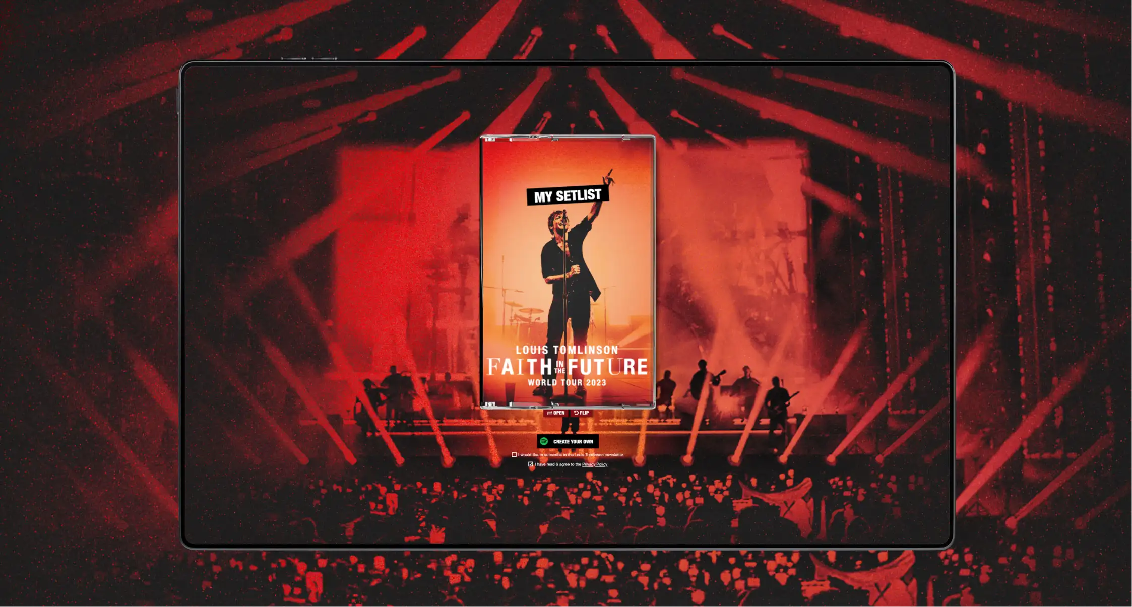Digital activation by music marketing agency for Louis Tomlinson