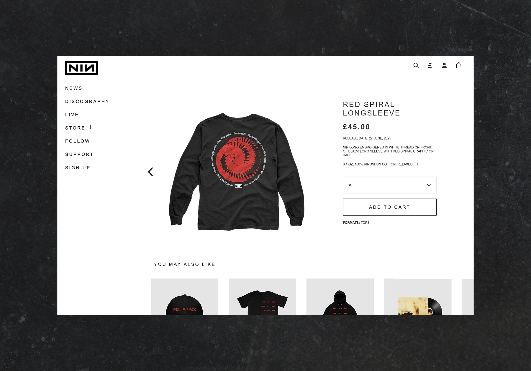 Creative and digital studio work on Nine Inch Nails official site