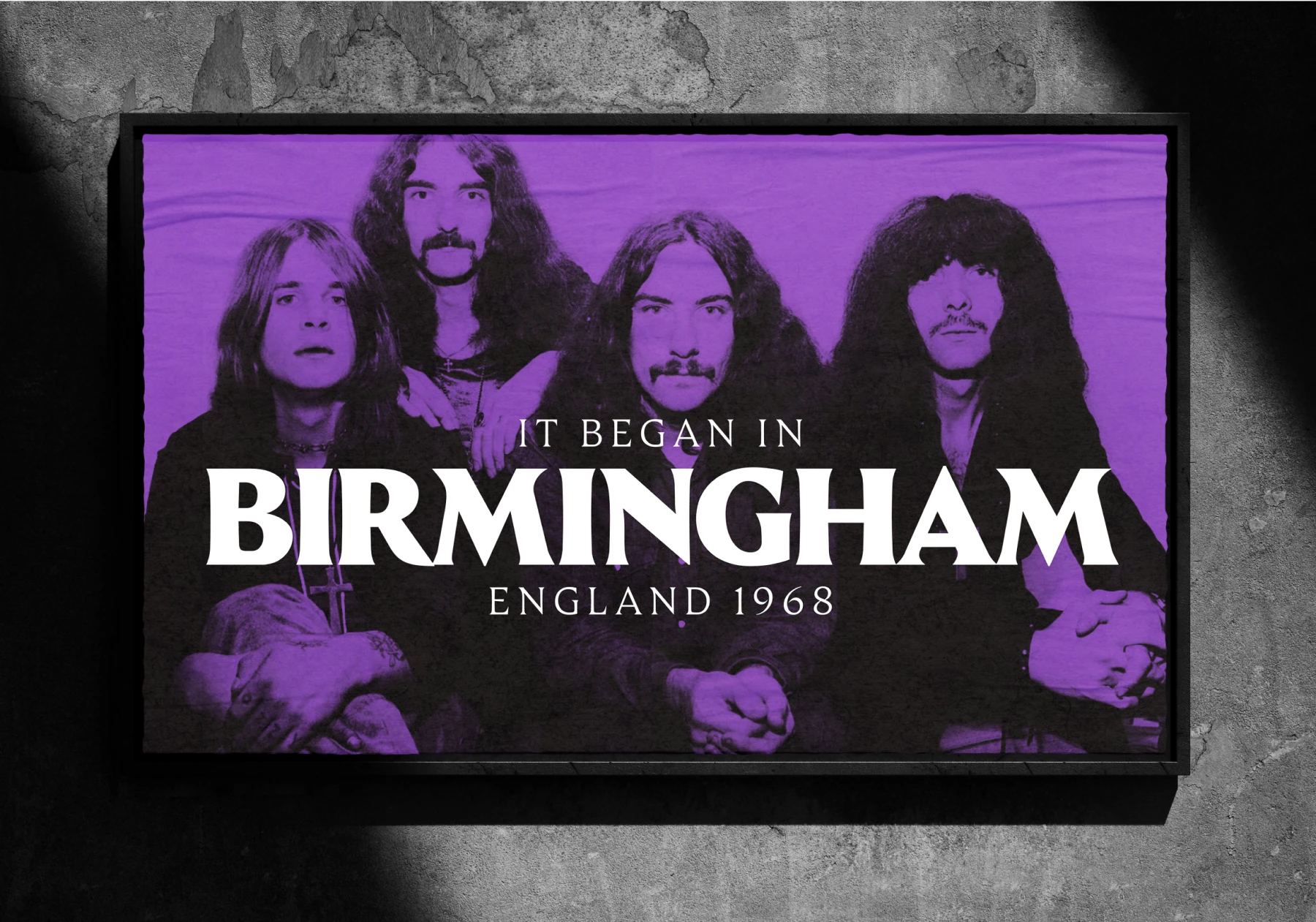 Fautive serif typeface showcasing theatricality in music branding for Tony Iommi